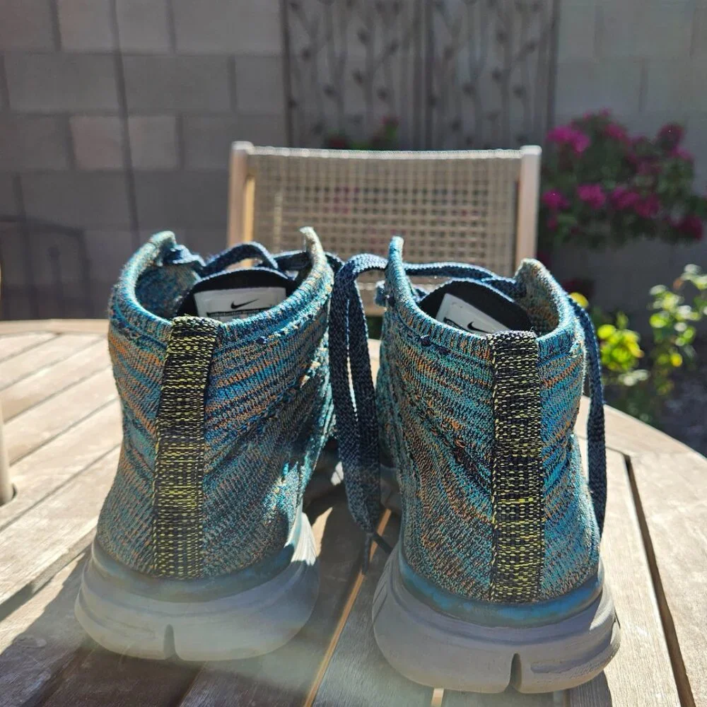 Nike Free Flyknit Chukka Mineral Teal Men running shoes, size 8